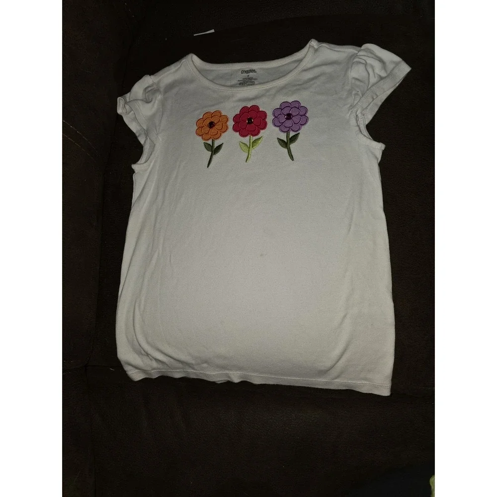 Gymboree pretty posies floral tops‎ lot of 2 size 9 shirts tank